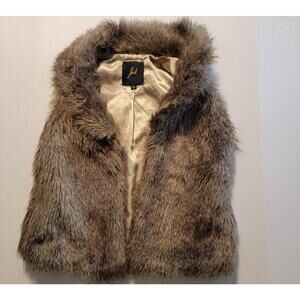 Jack By BB Dalton Women Multicolor "Whisper" Faux Fur Vest Size S